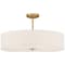 Access Lighting Mid Town, LED Pendant or SemiFlush, Antique Brushed Brass Finish, Fabric 64066LEDDLP-ABB/WH - alternate 1